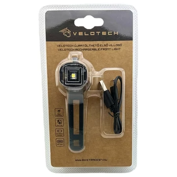 Villogó Első Velotech 1LED USB-C