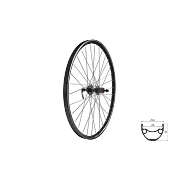 Fűzött kerék hátsó KLS Draft Disc 28/29&amp;quot; fekete