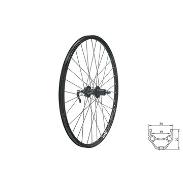 Fűzött hátsó kerék KLS DRAFT DSC R, 28/29", black