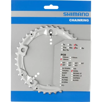 Lánckerék Shimano 39F FC3403 ezüst 130 mm