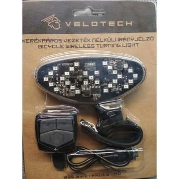 Velotech USB lámpa kerékpáros hátsó lámpa 