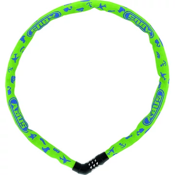 ABUS láncos lakat jelkóddal Steel-O-Chain Symbols 4804C/75, lime