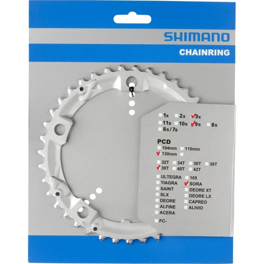 Lánckerék Shimano 39F FC3403 ezüst 130 mm