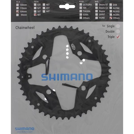 Lánckerék Shimano 48F FCM391 fekete (Acera)