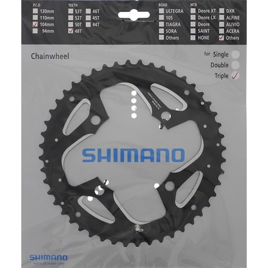 Lánckerék Shimano 48F FCT551 10-es fekete ALU