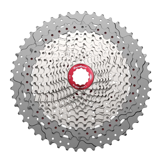 Sunrace CSMZ90 WA5 12 sebességes fogaskeréksor [ezüst-piros, 11-50]