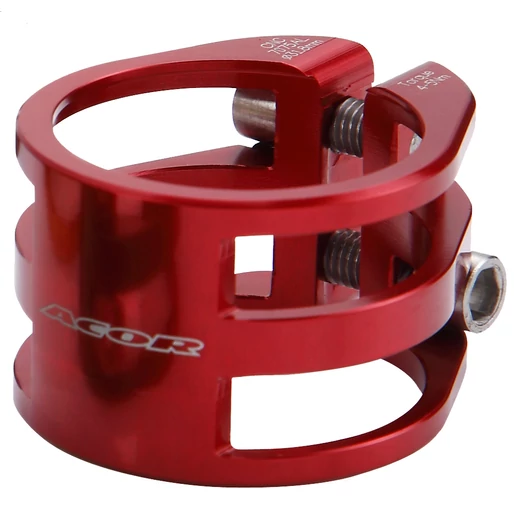 Acor AQR-21303 duplacsavaros nyeregcső bilincs [piros, 34.9 mm]